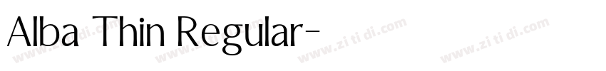 Alba Thin Regular字体转换
